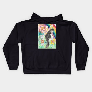 Cat  fairy  rainbow art Kids Hoodie